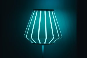 Photo Nordic style fabric pleated table lamp suitable for bedroom