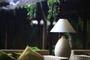 Photo ceramic table lamp